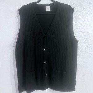 Allison Daley Black Knit Vest